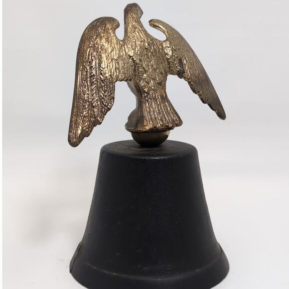 Vintage Cast Iron Ebrasd agle Bell Patina Patriotic Americana Decor EMIG - Picture 3 of 6